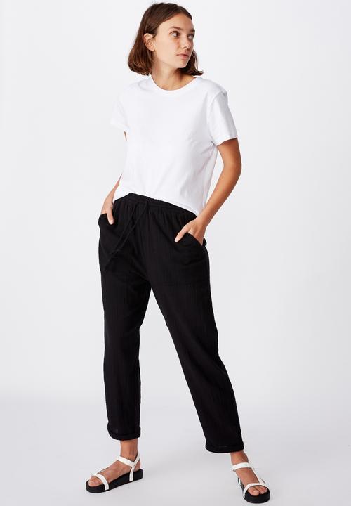 Cotton On - The weekend pant - black