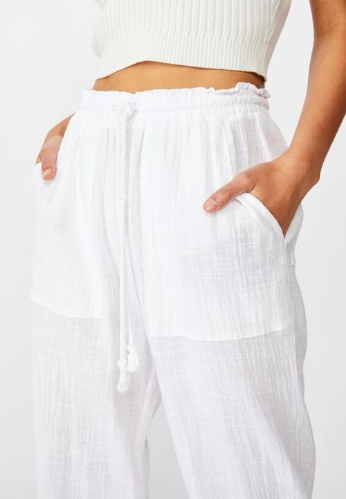 Cotton On - The weekend pant - white