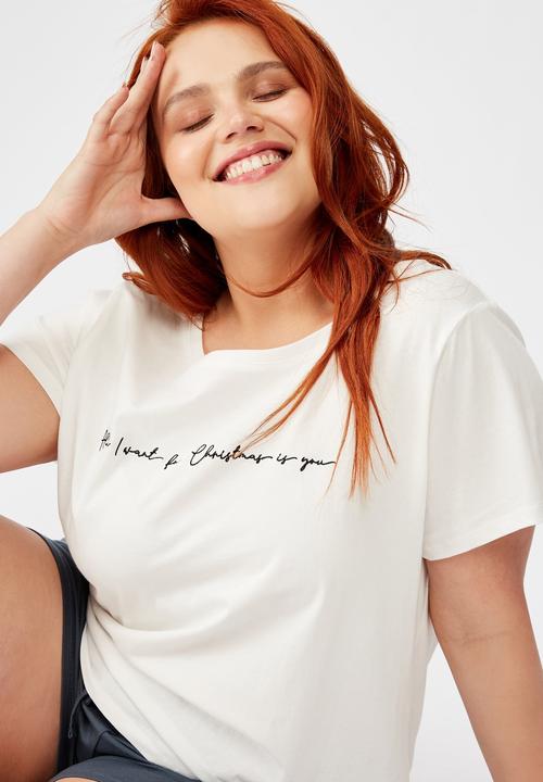 Cotton On - Curve jersey bed t-shirt - lcn gm mariah