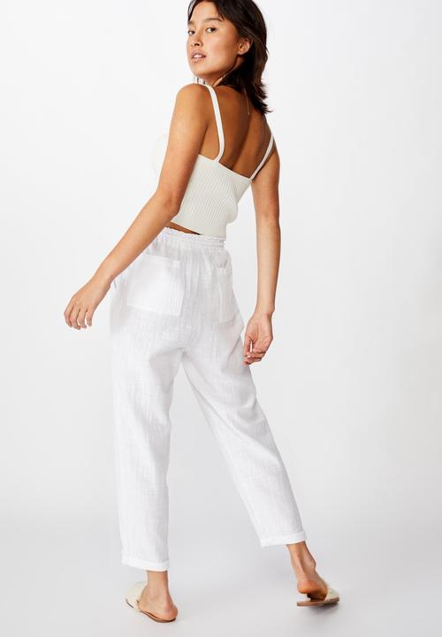 Cotton On - Weekend pant - white