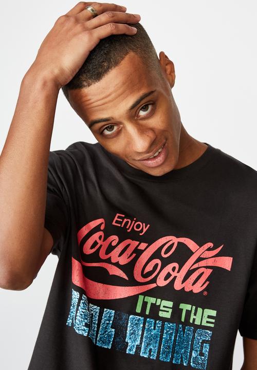 Cotton On - Tbar collab pop culture T-shirt - washed black