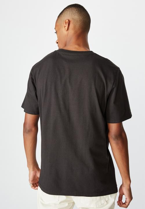 Cotton On - Tbar collab pop culture T-shirt - washed black