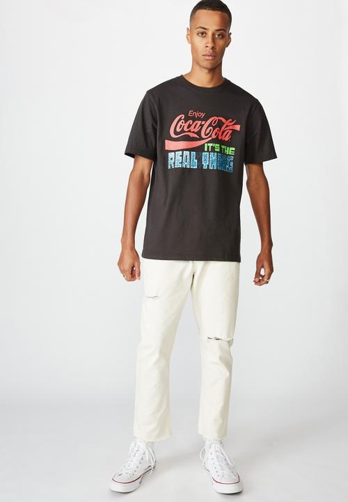 Cotton On - Tbar collab pop culture T-shirt - washed black