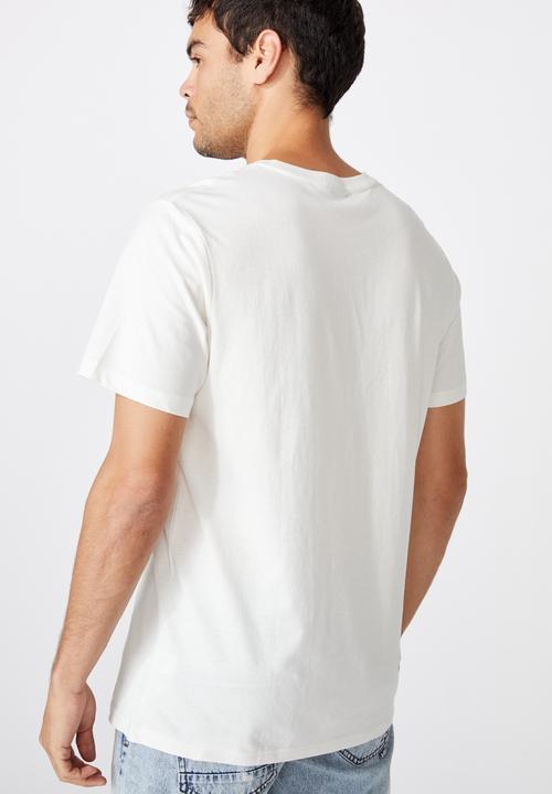 Cotton On - Tbar lucid dreaming art T-shirt - white