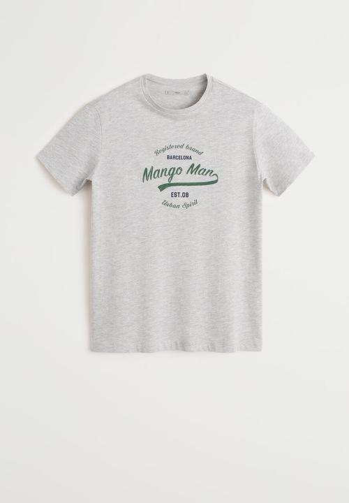 MANGO - Logohe T-shirt - grey