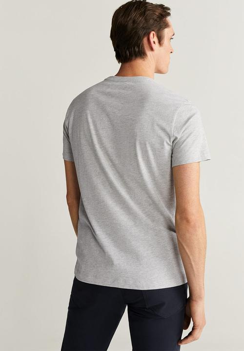 MANGO - Logohe T-shirt - grey
