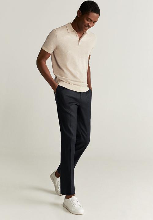 MANGO - Pixel polo shirt - beige