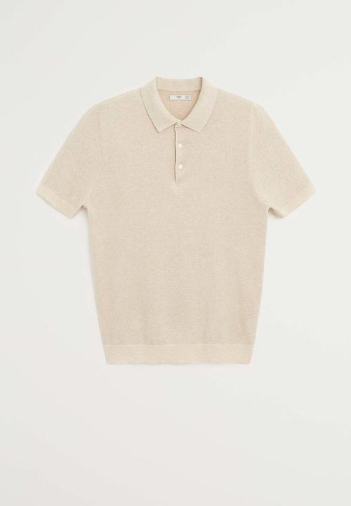 MANGO - Pixel polo shirt - beige
