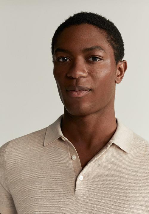 MANGO - Pixel polo shirt - beige