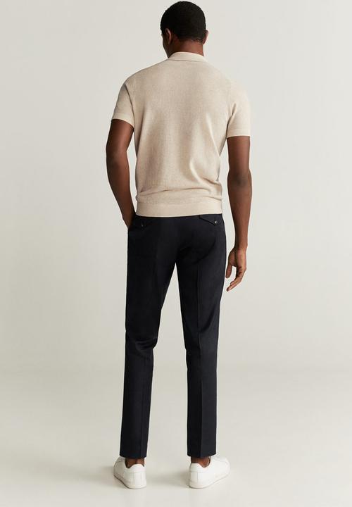 MANGO - Pixel polo shirt - beige