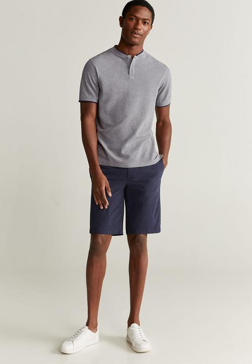 MANGO - Clover polo shirt - grey