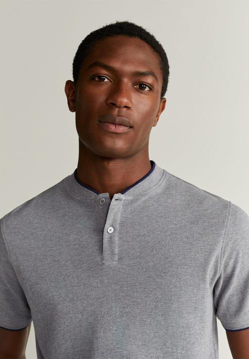MANGO - Clover polo shirt - grey