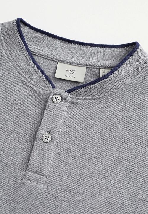 MANGO - Clover polo shirt - grey