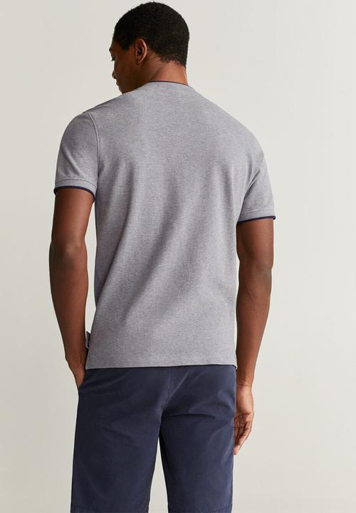 MANGO - Clover polo shirt - grey