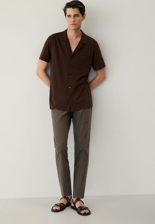 MANGO - Bonheur shirt - brown