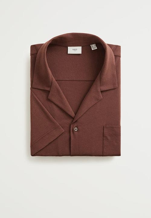MANGO - Bonheur shirt - brown
