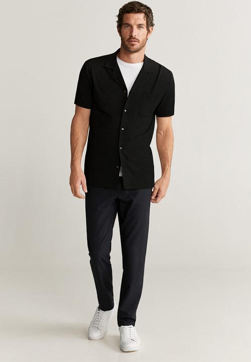 MANGO - Bonheur shirt - black