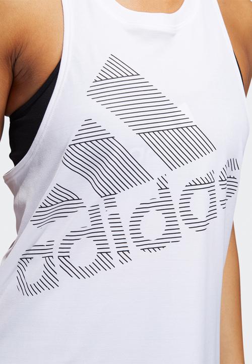 adidas Performance - Boss logo tank top - white