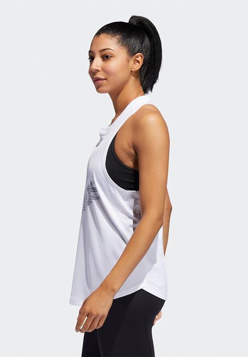 adidas Performance - Boss logo tank top - white