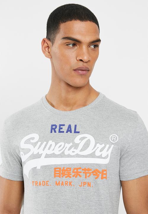 Superdry. - Vintage tri logo tee - grey