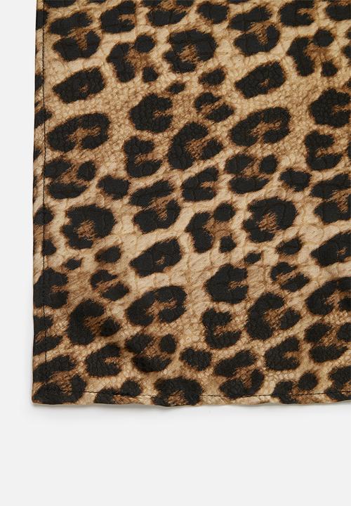 Superbalist - Leopard print neckerchief - black & brown