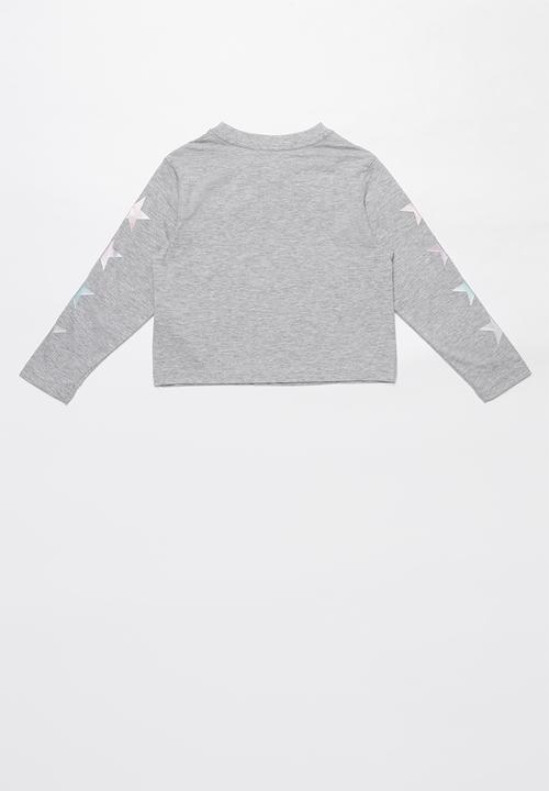 Converse - Converse All Star cropped boxy tee - grey