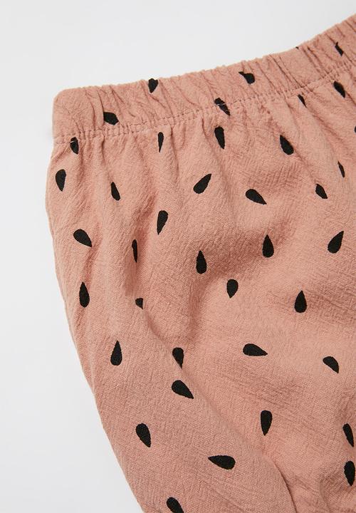 Pop Candy - Girls dress & shorts set - pink & black