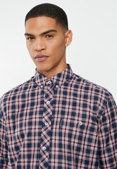 Ben Sherman - Check long sleeve shirt - navy