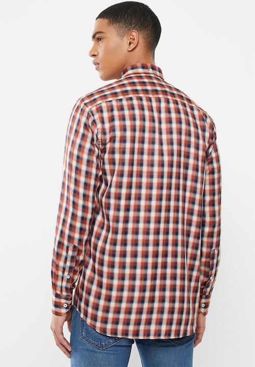 Ben Sherman - Check long sleeve shirt - orange