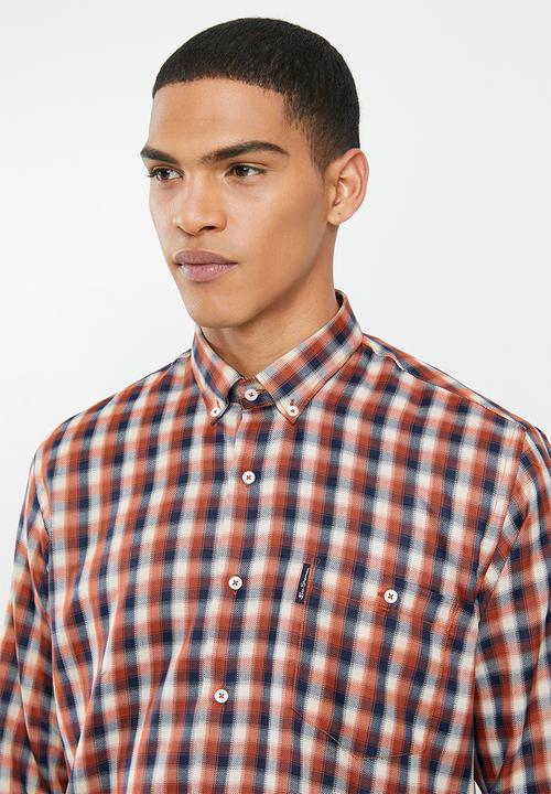 Ben Sherman - Check long sleeve shirt - orange