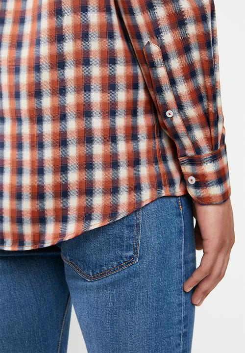 Ben Sherman - Check long sleeve shirt - orange