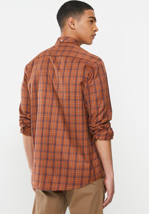 Ben Sherman - Check ls shirt - orange