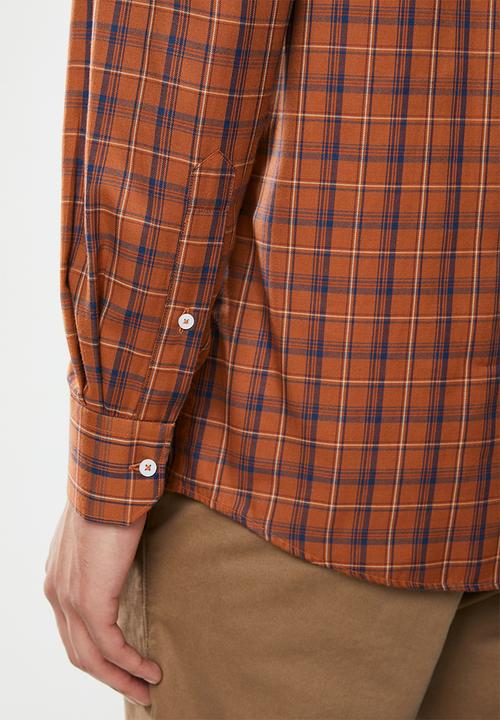 Ben Sherman - Check ls shirt - orange