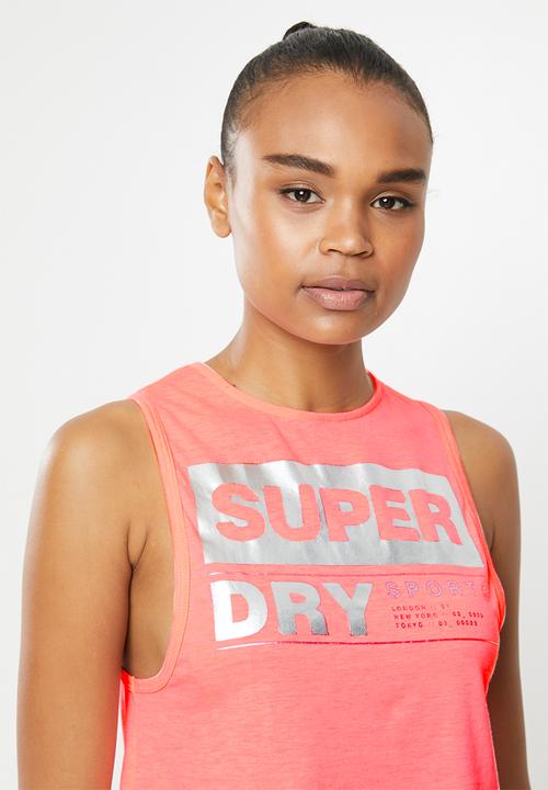 Superdry. - Streetsport crop tank - pink 