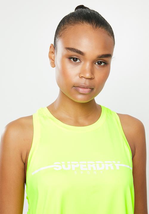 Superdry. - Training gym vest - luminous yellow