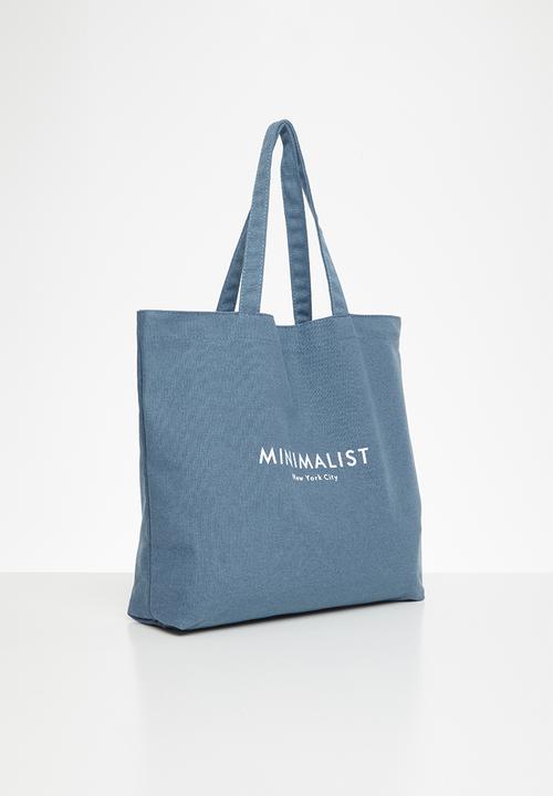 Rubi - Minimalist washed tote - blue