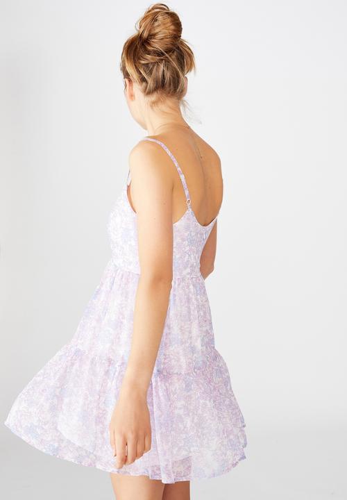 Cotton On - Woven jordy ruffle mini dress - lilac