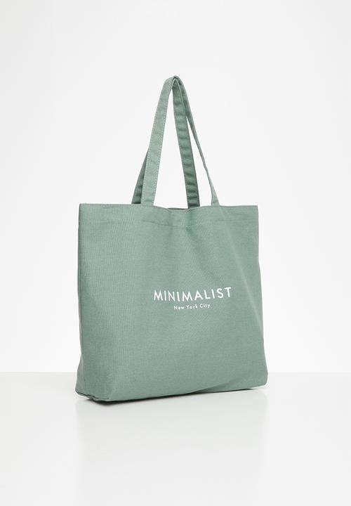 Rubi - Minimalist washed tote - sage