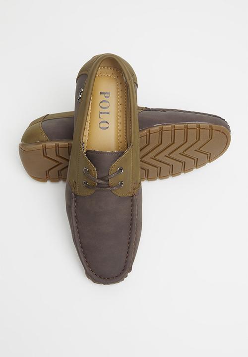 POLO - Mens James boat shoe - khaki