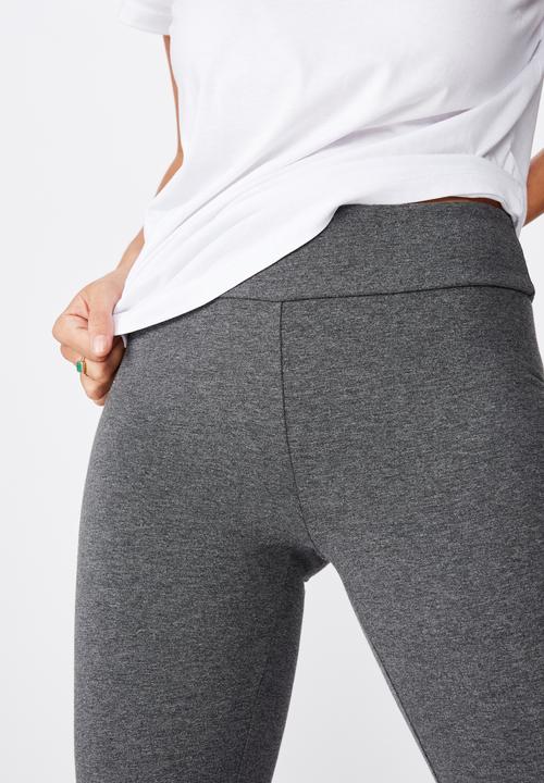 Cotton On - 3/4 high waisted dylan legging - charcoal marle