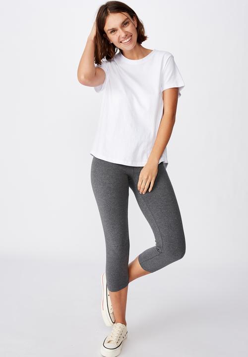 Cotton On - 3/4 high waisted dylan legging - charcoal marle