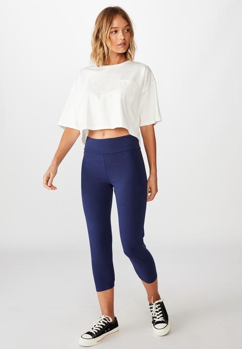 Cotton On - 3/4 high waisted Dylan legging - blue