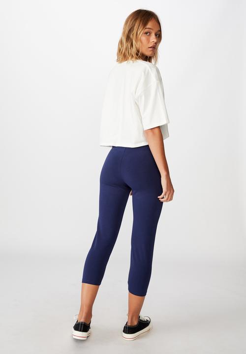 Cotton On - 3/4 high waisted Dylan legging - blue