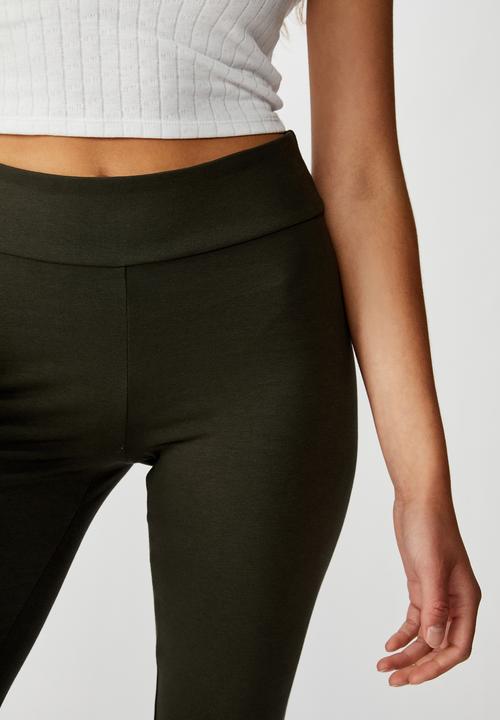 Cotton On - High waisted dylan legging - green