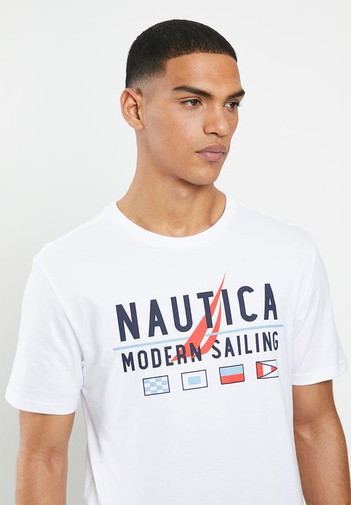 Nautica - Modern sailing tee - white