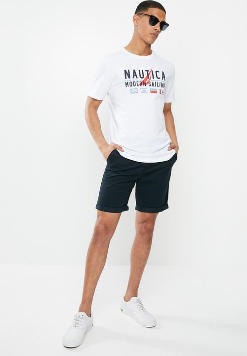 Nautica - Modern sailing tee - white