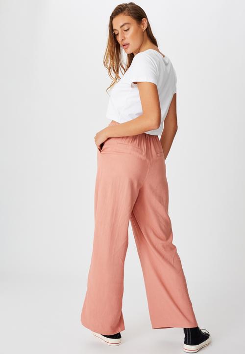 Cotton On - Pleat front drapey pant - old rose