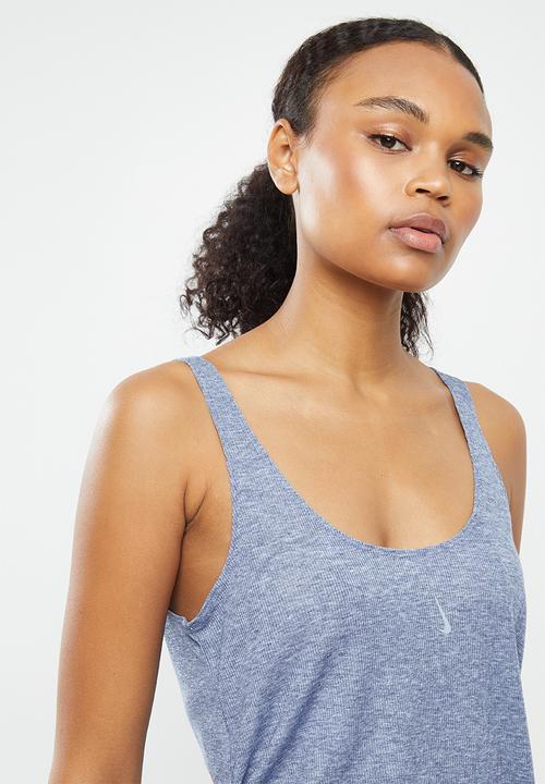 Nike - Yoga ruched tank - blue