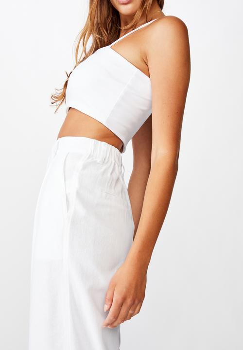 Cotton On - Pleat front drapey pant - white