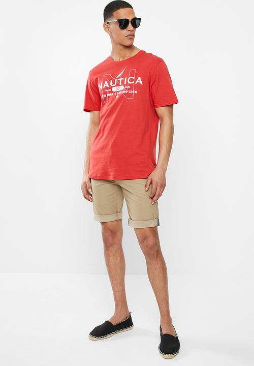 Nautica - New york sailing crew tee - red